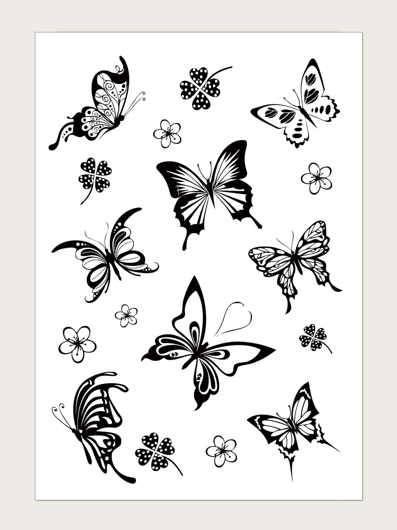 Графические узоры бабочки