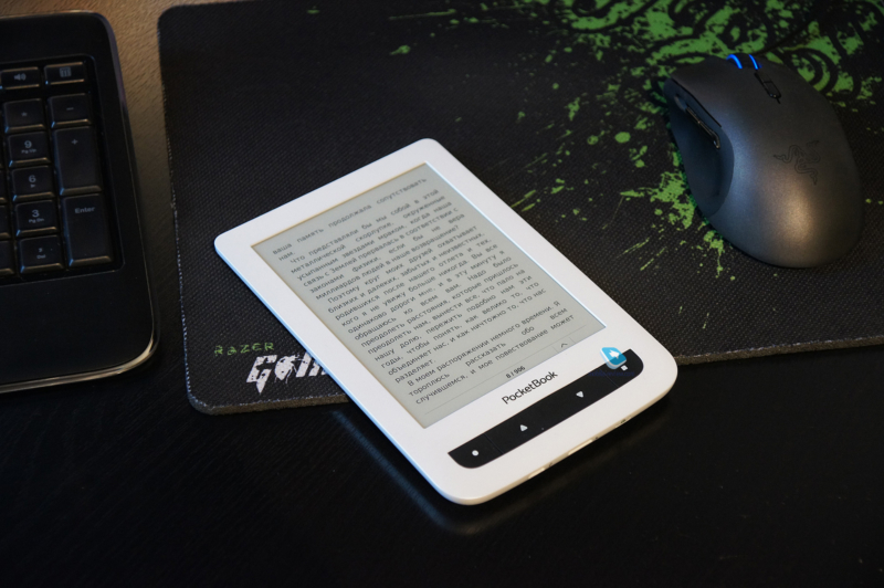 Pocketbook 624 – электронная книга с мультисенсорным экраном, который использует технологию Film Touch
